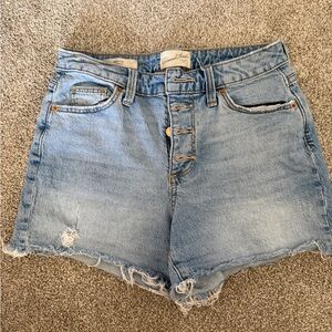 Universal Thread Light Wash Button-Fly Denim Shorts